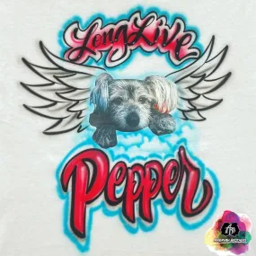 Airbrush Pet w/ Wings Shirt Design