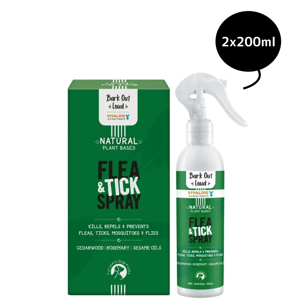 Bark Out Loud Natural Flea & Tick Spray for Dogs and Cats