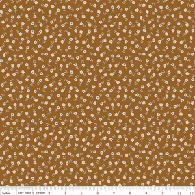 Blush n' Butterscotch by Simple Simon and Company for Riley Blake Designs - Ditsy Floral Cinnamon - C15594-CINNAMON - Sold in 1/2 yard increments