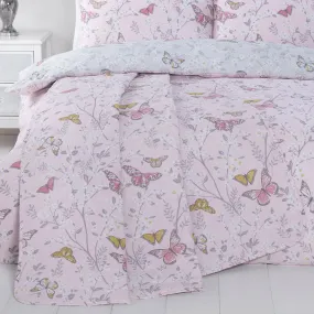 Butterfly Blush Pink Throw (240cm x 160cm)