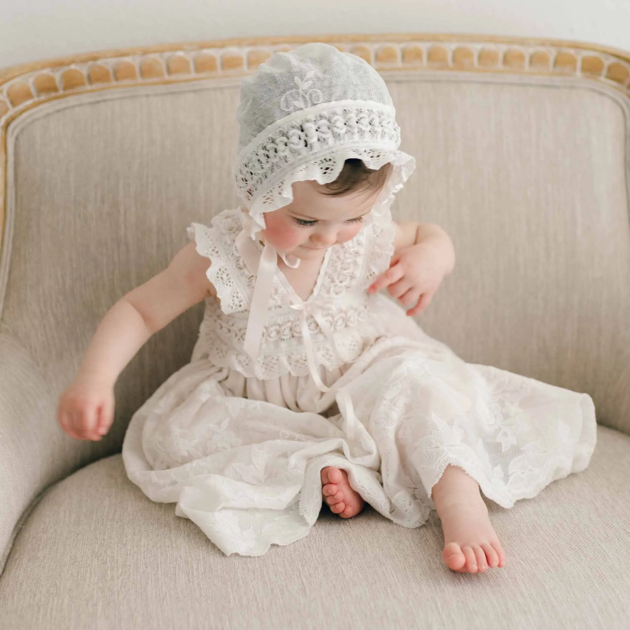 Charlotte Christening Gown & Bonnet