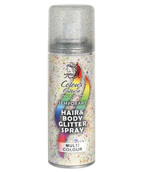 Colour Culture Temporary Multi Colour Hair And Body Glitter Spray 125ml