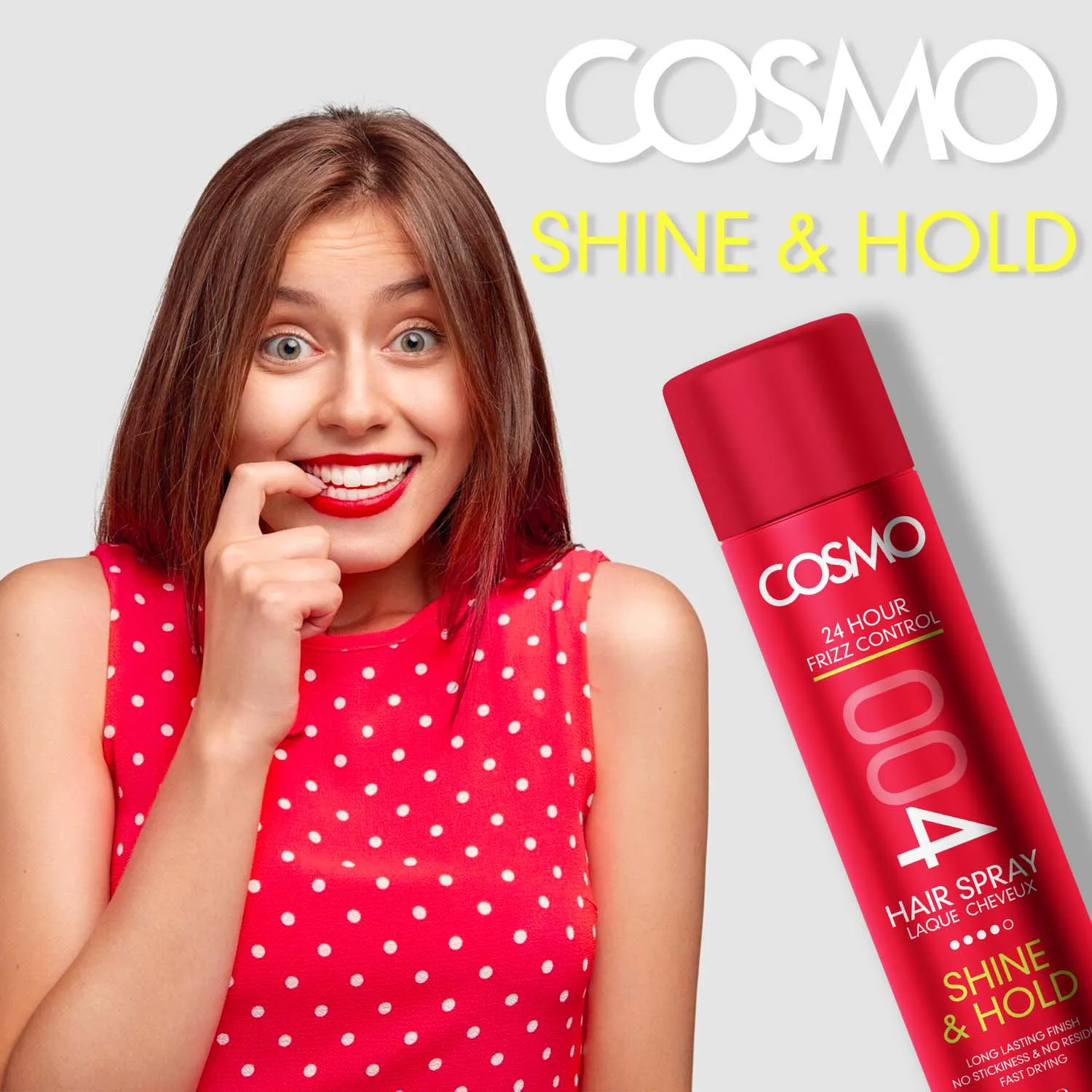 COSMO HAIR SPRAY - SHINE & HOLD 400ML