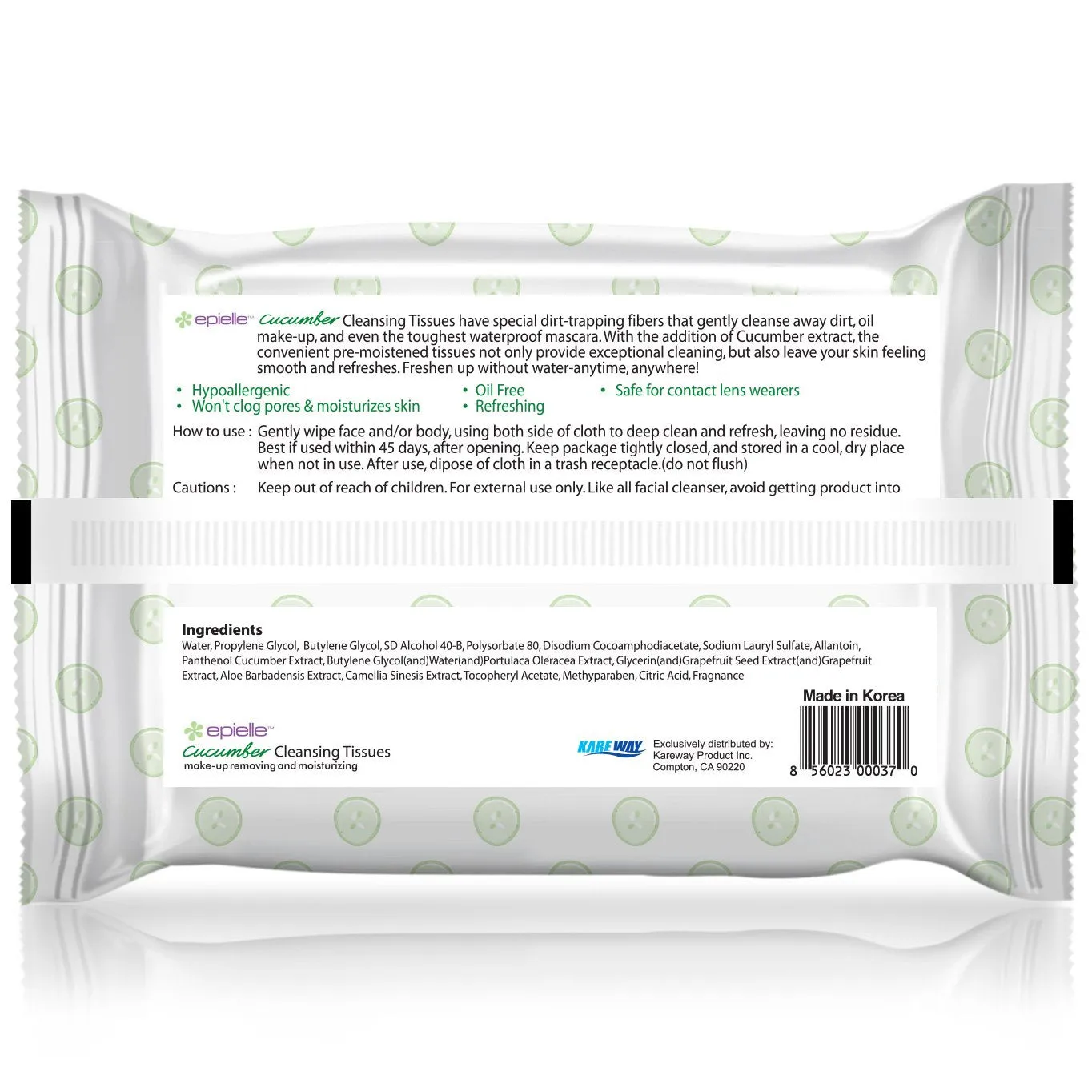 Cucumber Facial Cleansing Tissues | 30ct