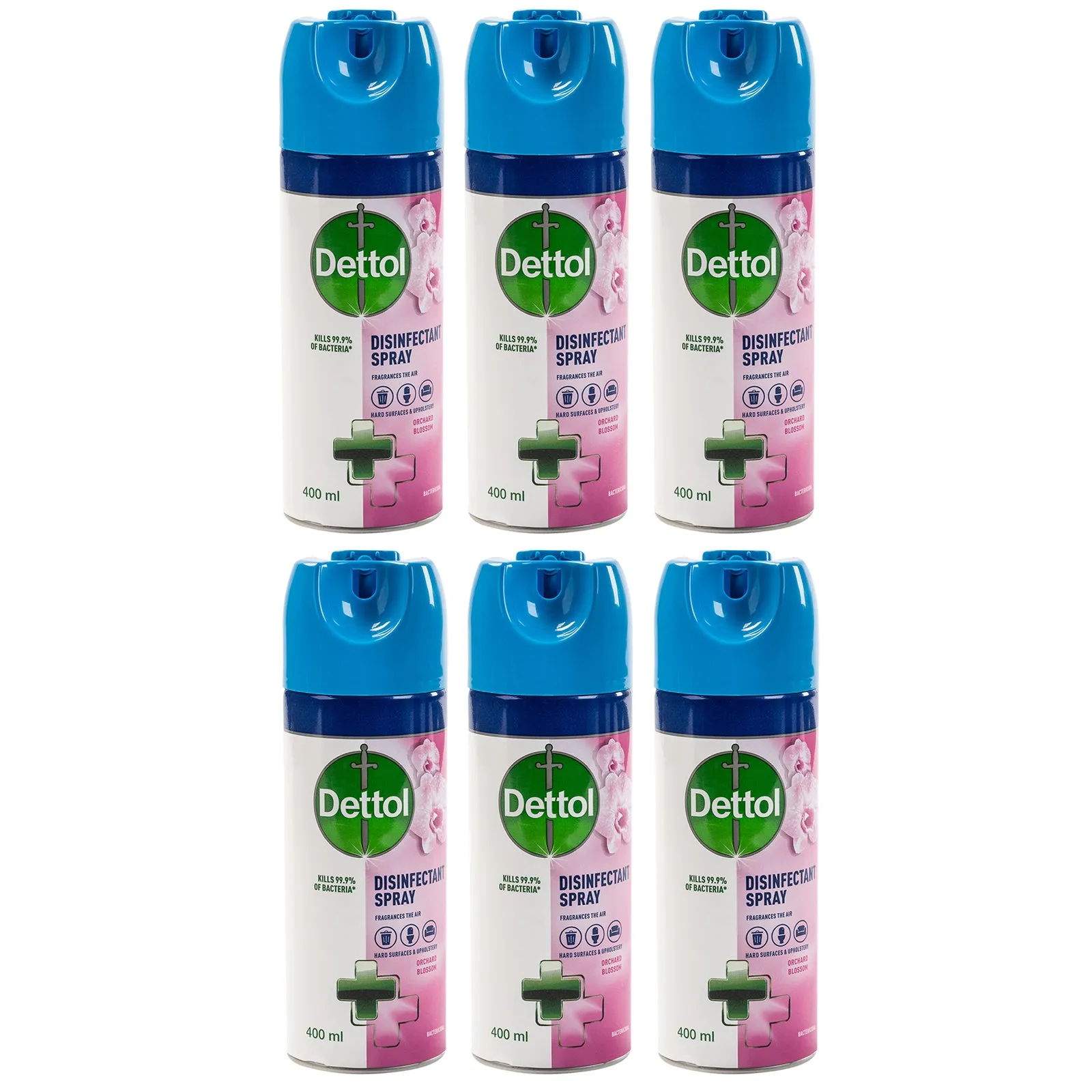 Dettol Orchard Disinfectant Spray 400ml 6 Pack