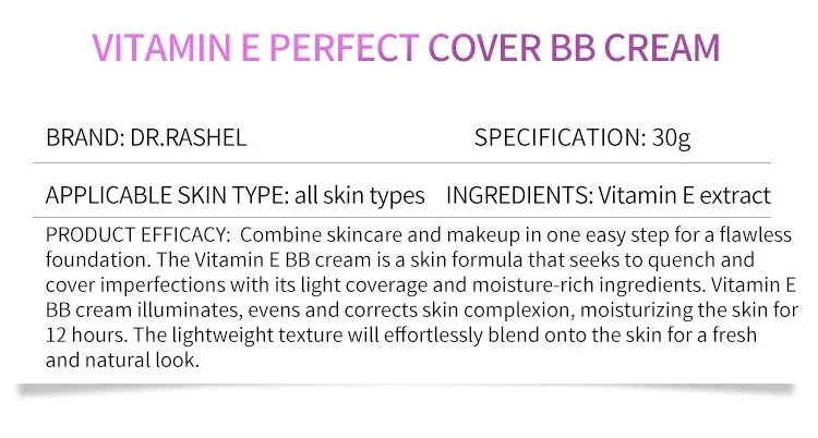 Dr. Rashel Vitamin E Perfect Cover BB Cream 30g -DRL1630