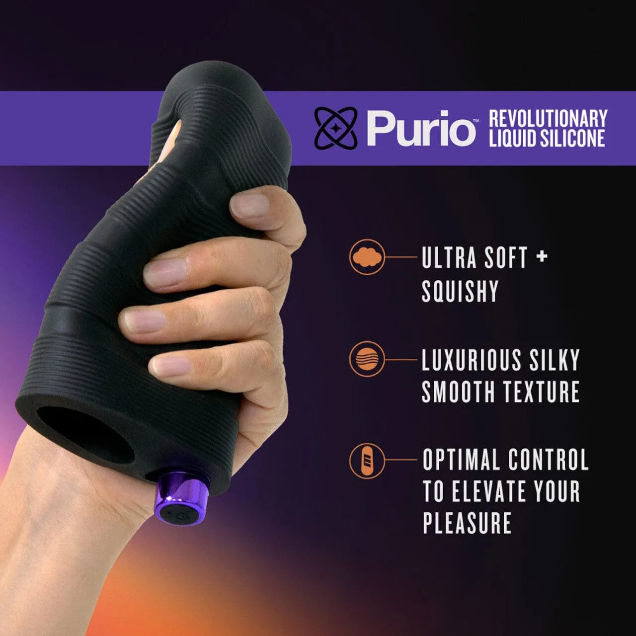 M-Elite Platinum Strok - Silicone Penis Vibrator & Stroker