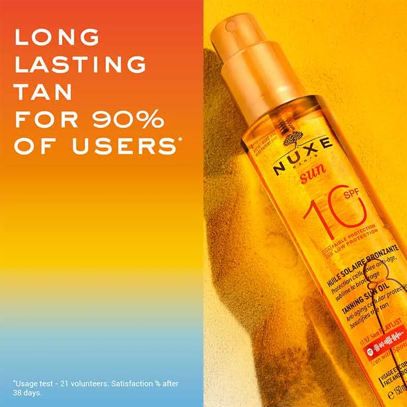 NUXE SUN Tanning Oil For Face & Body SPF10