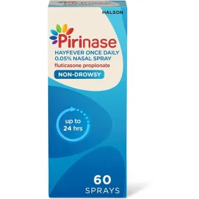 Pirinase Nasal Spray Hayfever Relief for Adults, Once a Day Dose-60 spray