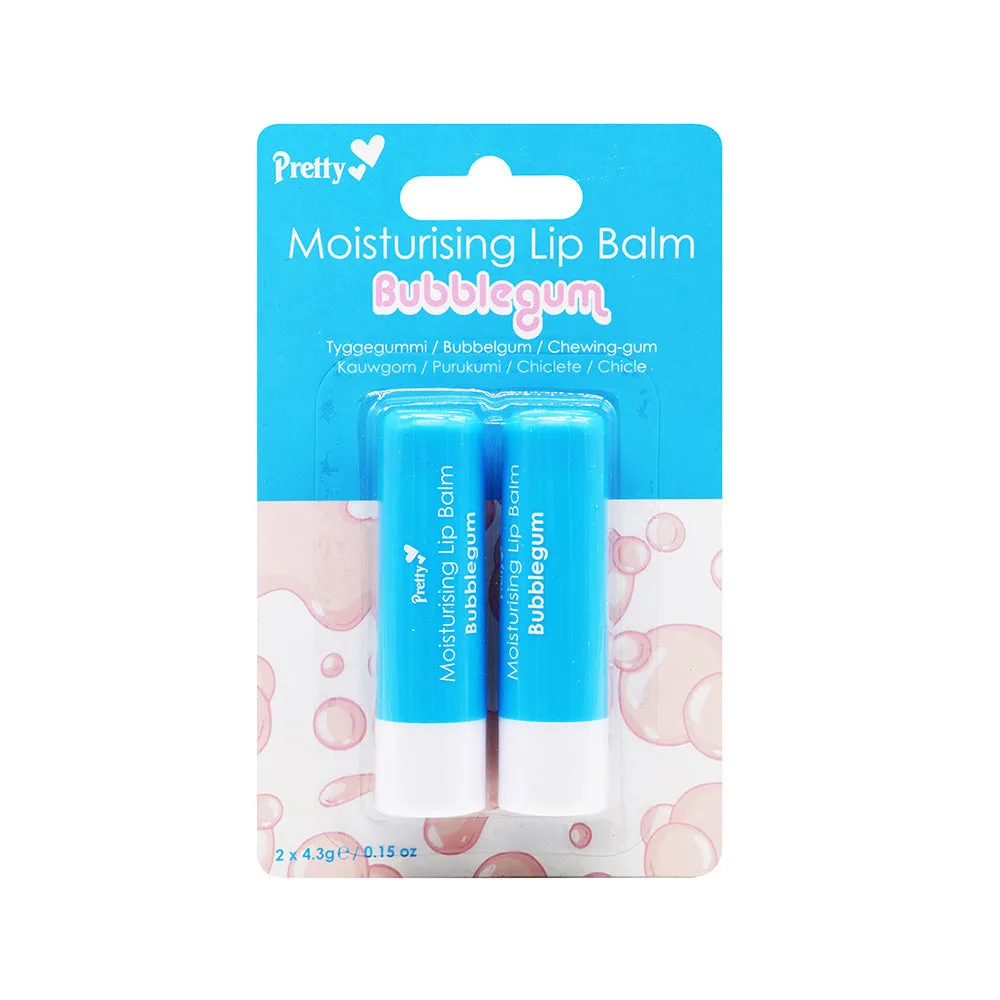 Pretty Moisturising Lip Balm Bubblegum 2Pack