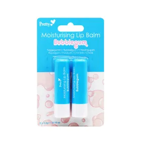 Pretty Moisturising Lip Balm Bubblegum 2Pack