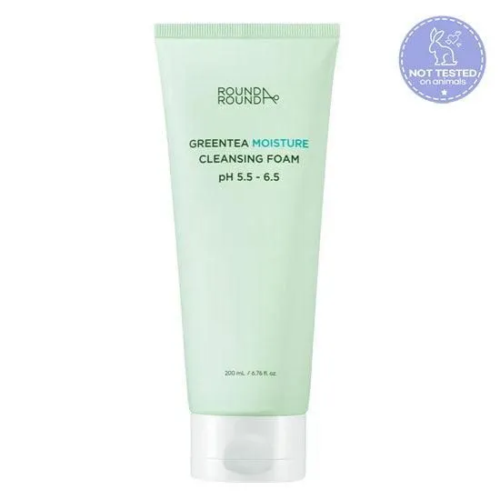 ROUND A'ROUND Green Tea Moisture Cleansing Foam 200ml