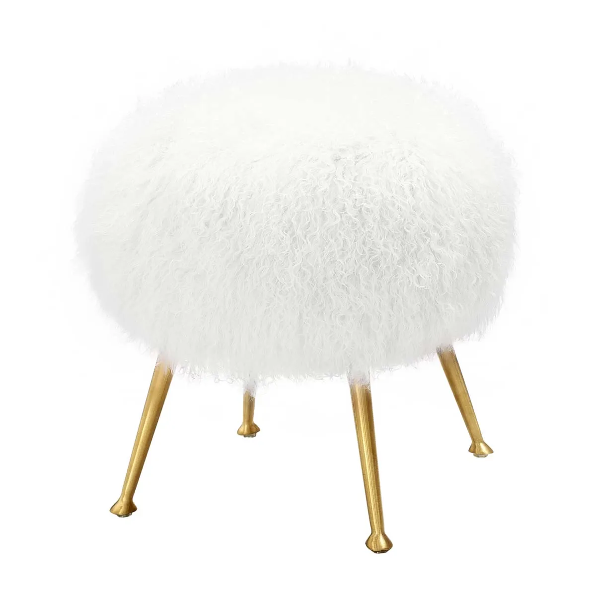 Safavieh Couture Anna Sheepskin Ottoman, SFV4747