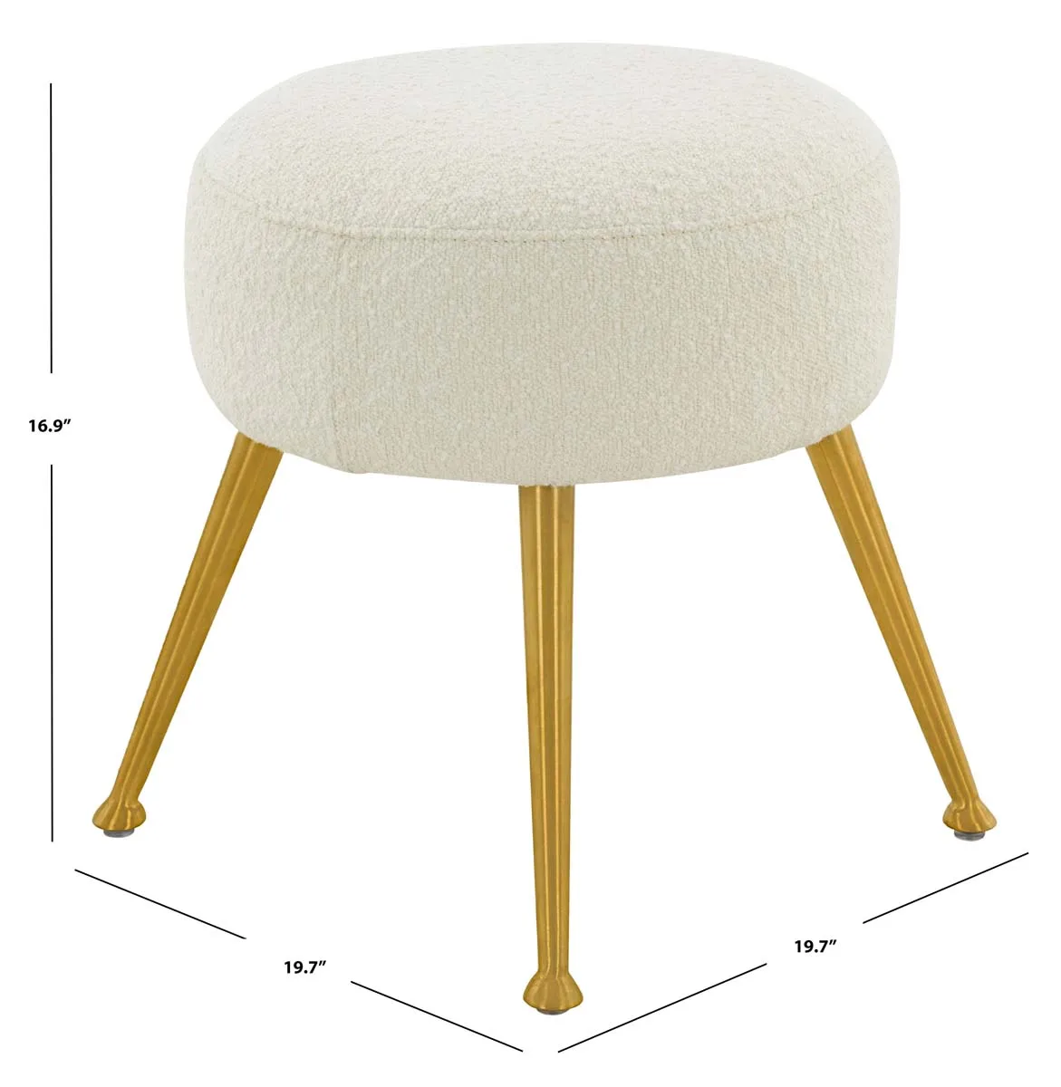 Safavieh Couture Anna Sheepskin Ottoman, SFV4747