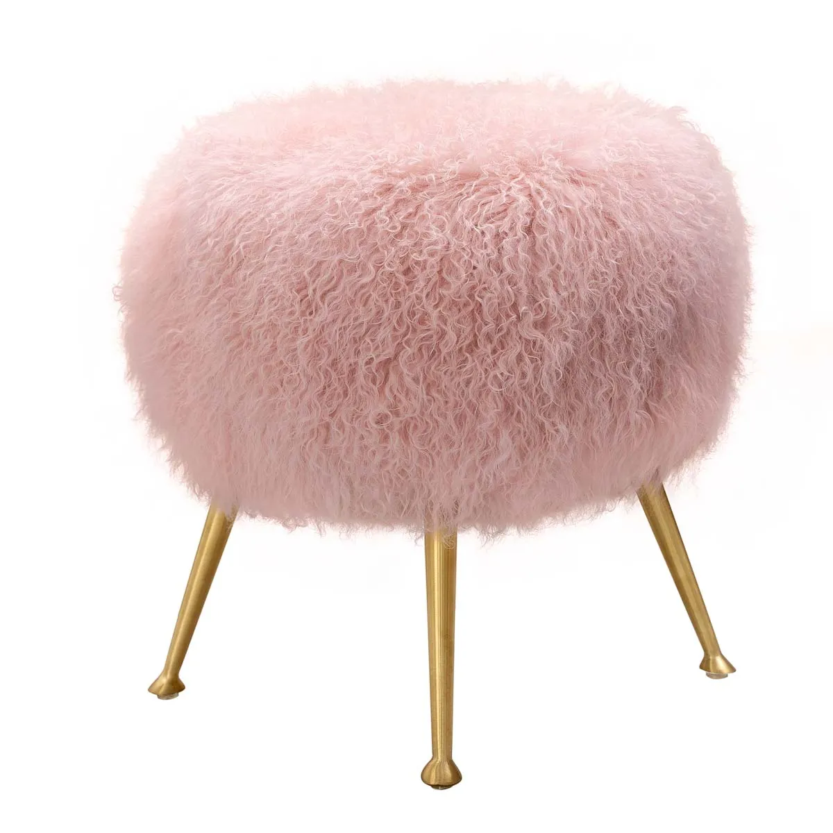 Safavieh Couture Anna Sheepskin Ottoman, SFV4747