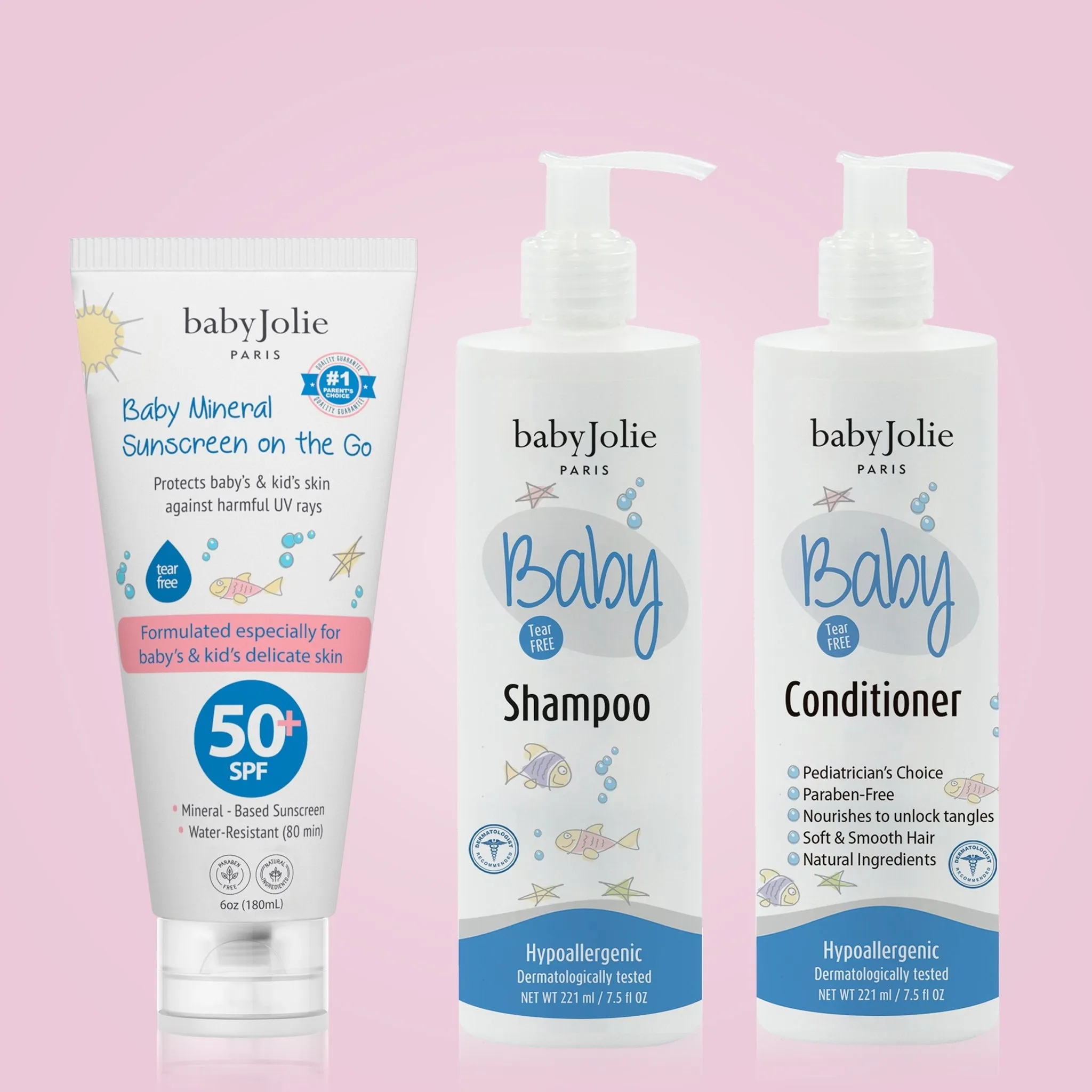 Shampoo, Conditioner & Mineral Sunscreen | Baby Bundle