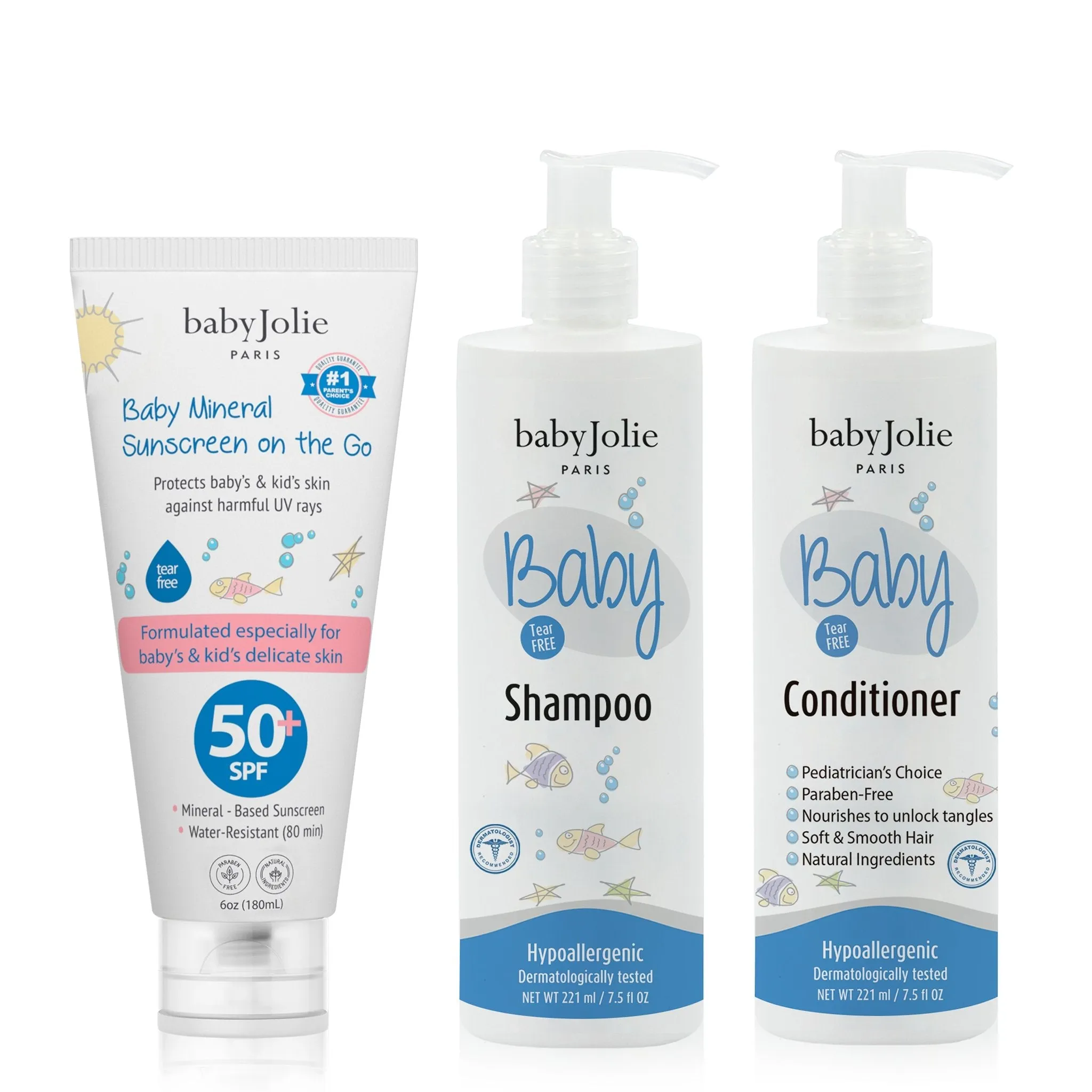 Shampoo, Conditioner & Mineral Sunscreen | Baby Bundle