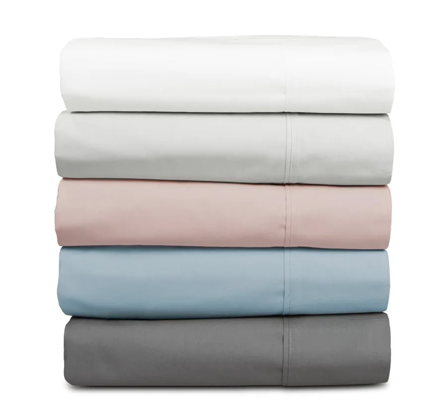 Tuscan Collection Cotton Percale Fitted Sheet Combo Set Range Blush