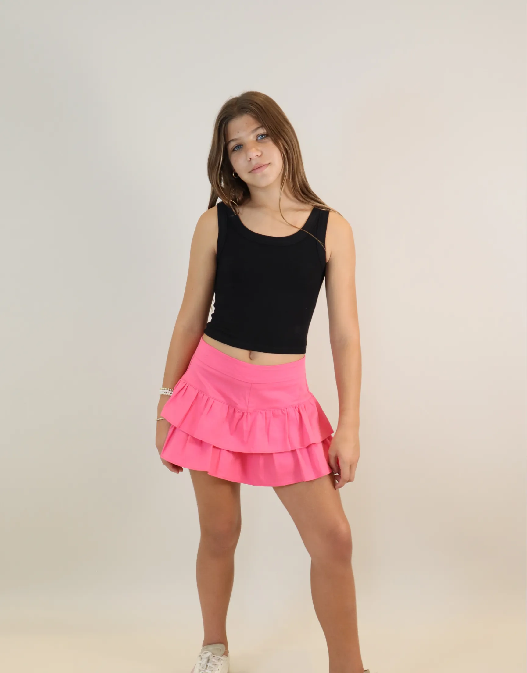 TWEEN LIVI RIBBED LONG TANK SOLIDS